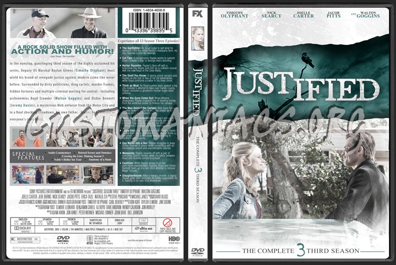 Justified Season 3 dvd cover