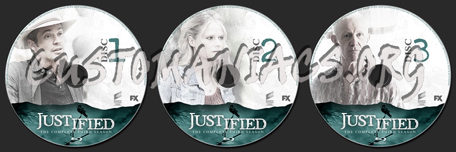 Justified Season 3 blu-ray label