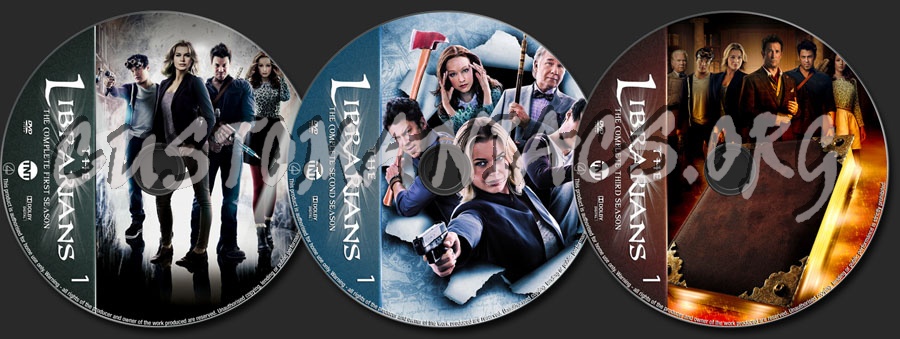 The Librarians Seasons 1-3 dvd label