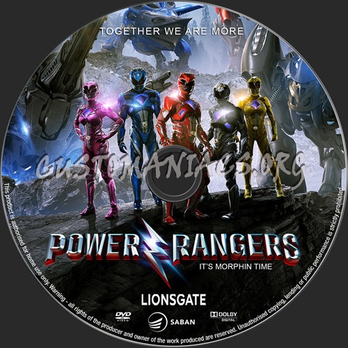 Power Rangers dvd label