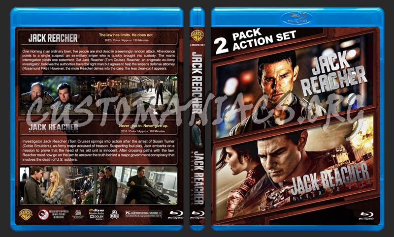 Jack Reacher Double Feature blu-ray cover