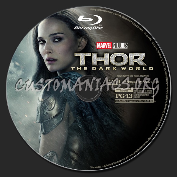 Thor: The Dark World (2D/3D/4K) blu-ray label