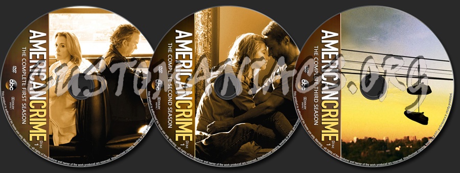 American Crime Seasons 1-3 dvd label