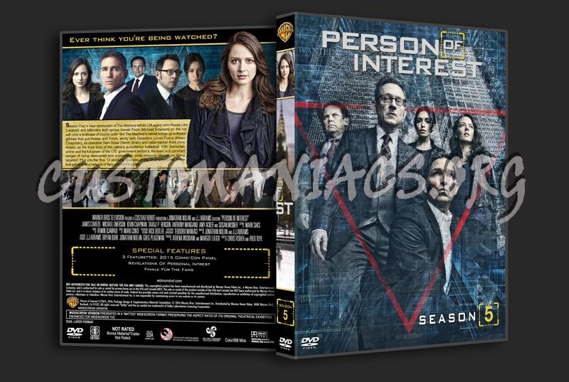 Person of Inteest (spanning spine) - Seasons 1-5 dvd cover