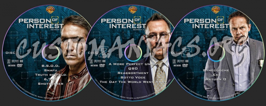Person of Inteest - Season 5 dvd label
