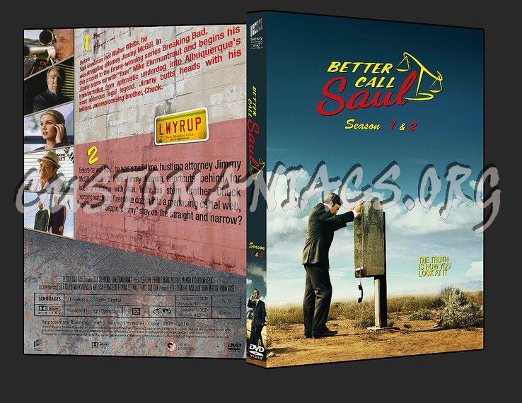 Better Call Saul - Season 1 & 2 dvd cover