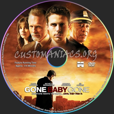 Gone Baby Gone dvd label