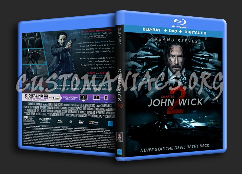 John Wick: Chapter 2 blu-ray cover