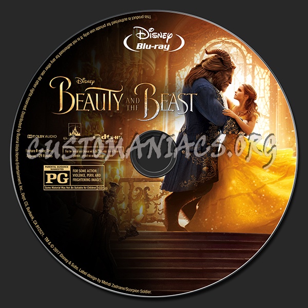 Beauty and the Beast (2D/3D/4K) blu-ray label