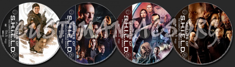 Agents Of S.H.I.E.L.D. Seasons 1-4 dvd label