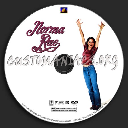 Norma Rae dvd label