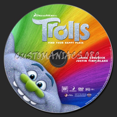 Trolls dvd label