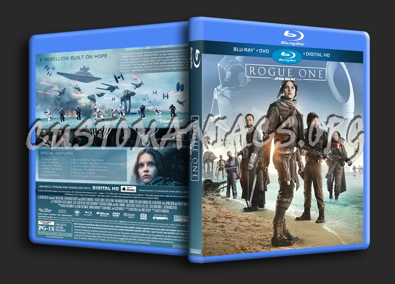 Rogue One: A Star Wars blu-ray cover