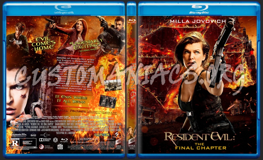 Resident Evil: The Final Chapter dvd cover