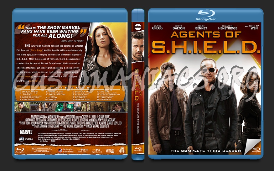 Agents of Shield Season 3 blu-ray cover