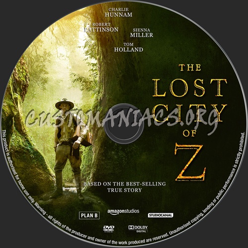The Lost City Of Z dvd label