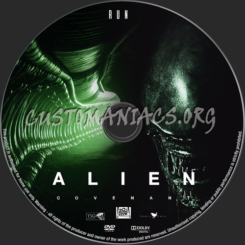 Alien Covenant dvd label