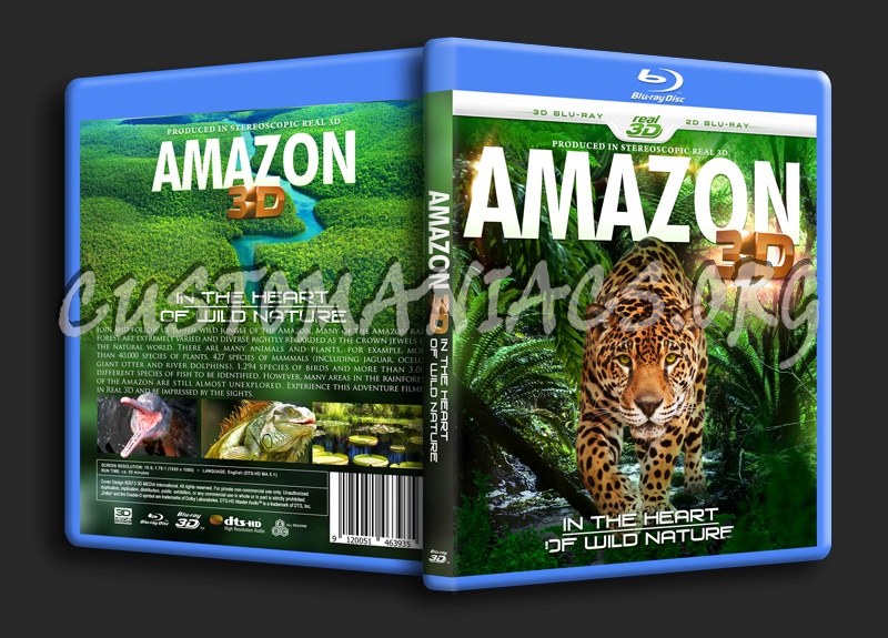 Amazon In the Heart of Wild Nature 3D blu-ray cover