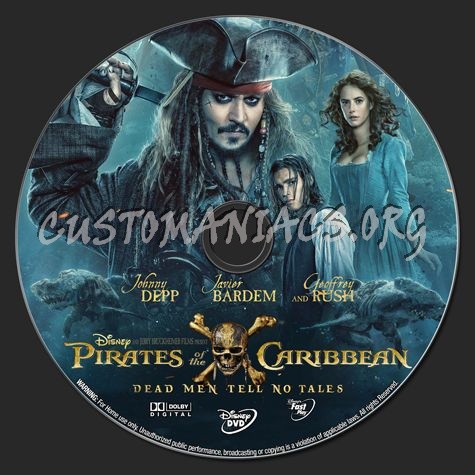 Pirates of the Caribbean: Dead Men Tell No Tales (2017) dvd label