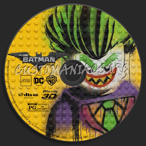 The LEGO Batman Movie (Blu-Ray + 3D) blu-ray label