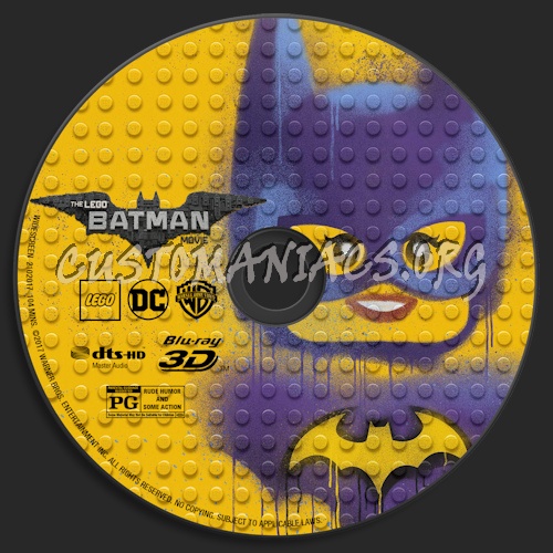 The LEGO Batman Movie (Blu-Ray + 3D) blu-ray label