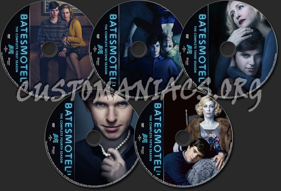 Bates Motel Seasons 1-5 dvd label