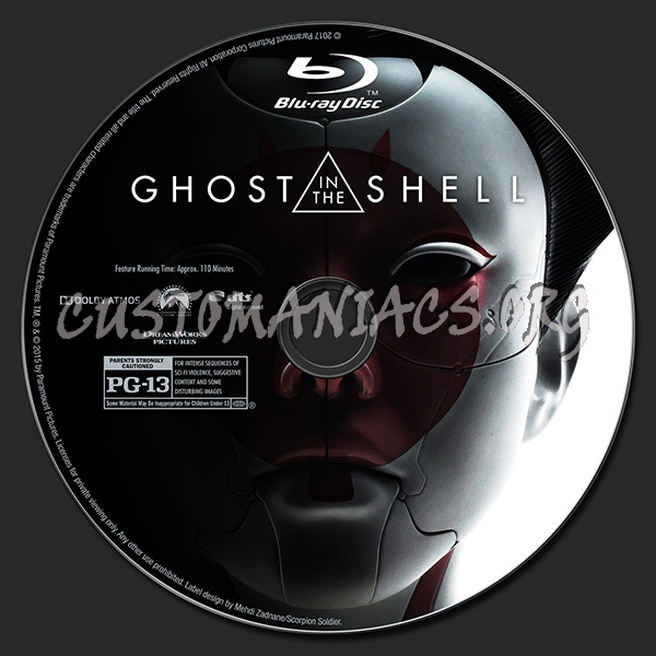 Ghost in the Shell (2D/3D/4K) blu-ray label