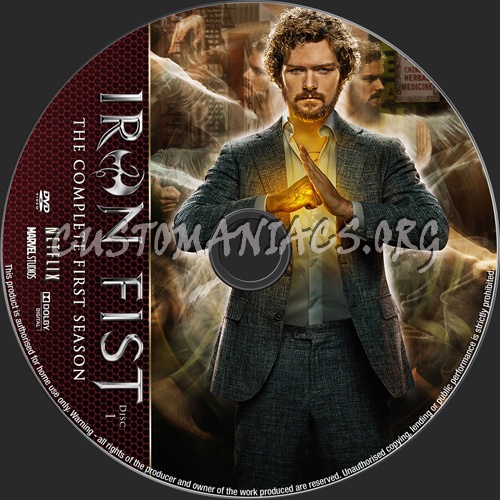 Iron Fist Season 1 dvd label