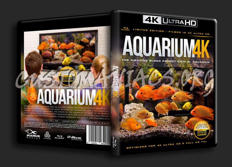 Aquarium 4K The Amazing Blood Parrot Cichlid Aquarium blu-ray cover