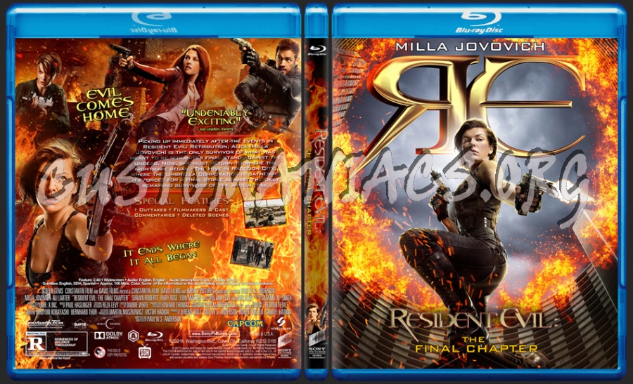 Resident Evil: The Final Chapter dvd cover