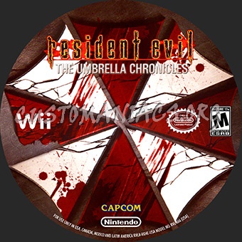 Resident Evil Umbrella Chronicles dvd label