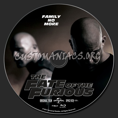 The Fate Of The Furious blu-ray label