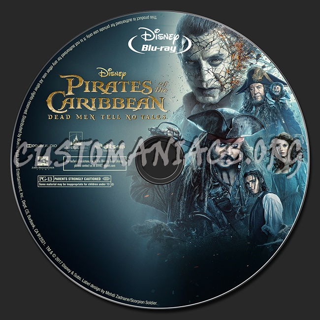 Pirates of the Caribbean: Dead Men Tell No Tales (2D/3D/4K) blu-ray label