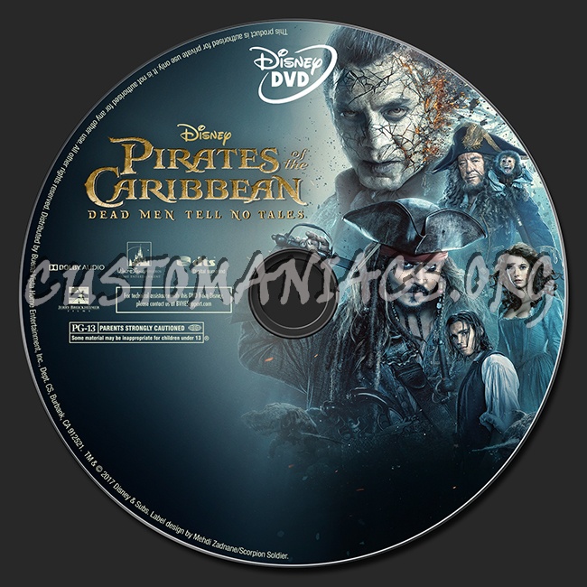 Pirates of the Caribbean: Dead Men Tell No Tales dvd label