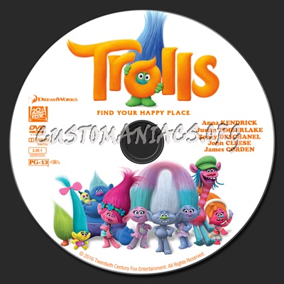 Trolls dvd label