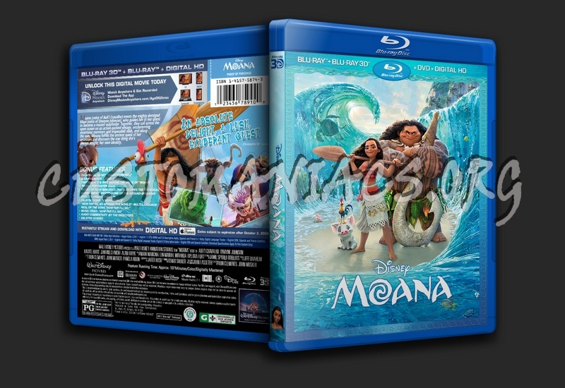 Moana 3D blu-ray cover