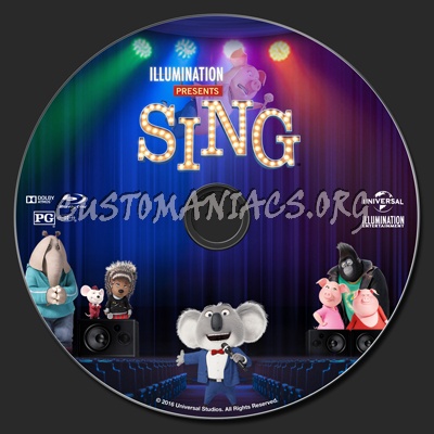 Sing blu-ray label