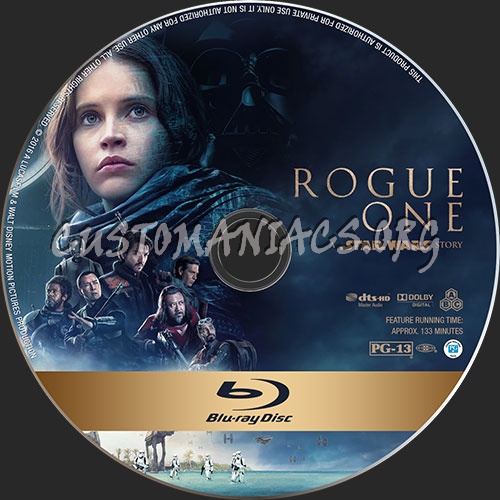 Rogue One: A Star Wars Story (2D + 3D) blu-ray label