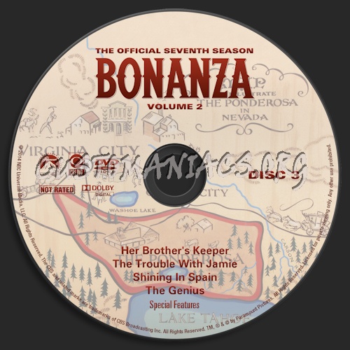Bonanza Season 7 Volume 2 dvd label