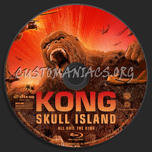 Kong: Skull Island (Blu-Ray + 3D) blu-ray label