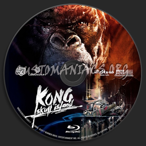 Kong: Skull Island (Blu-Ray + 3D) blu-ray label