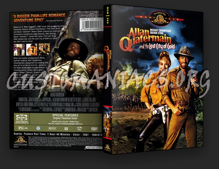 Allan Quatermain and the Lost City of Gold dvd cover