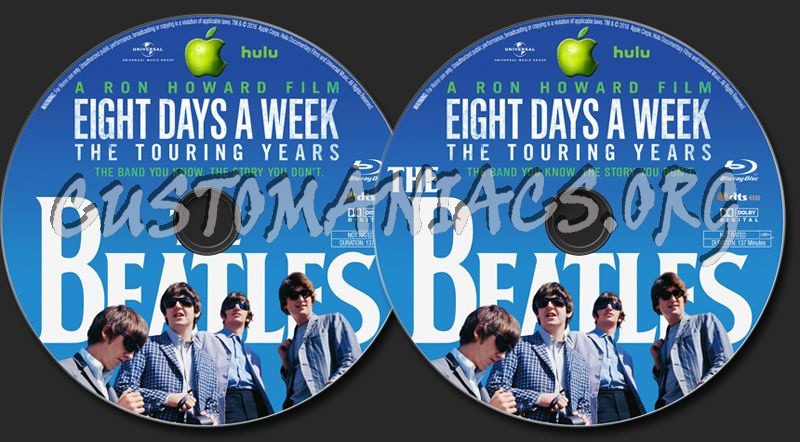 The Beatles: Eight Days A Week (2016) blu-ray label
