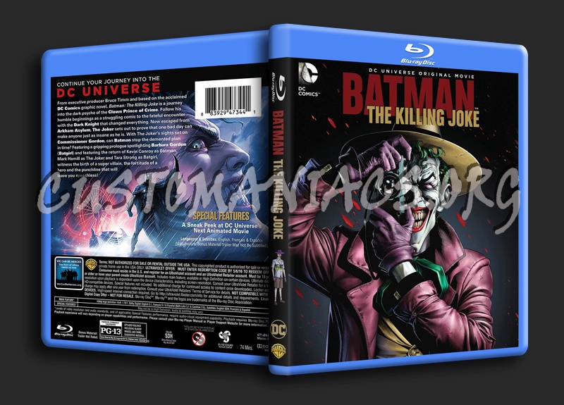 Batman the Killing blu-ray cover