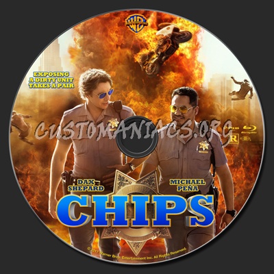 Chips (2017) blu-ray label