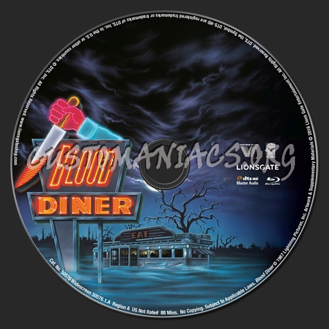 Blood Diner blu-ray label