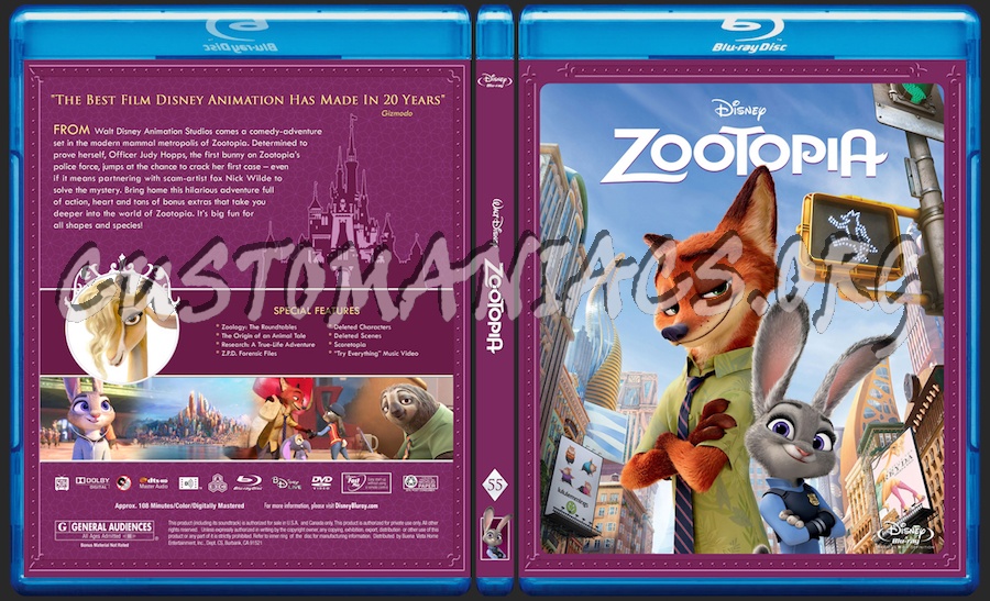 Zootopia blu-ray cover