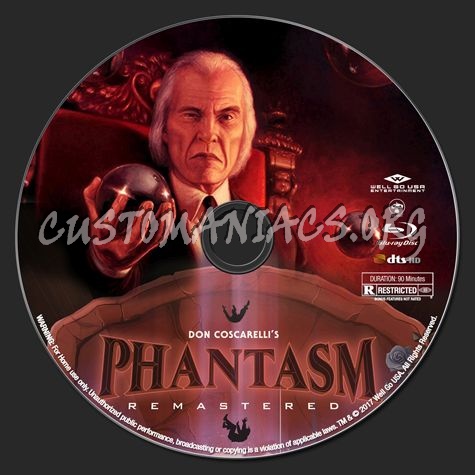 Phantasm Remastered 1 blu-ray label