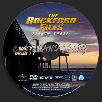The Rockford Files Season Three dvd label