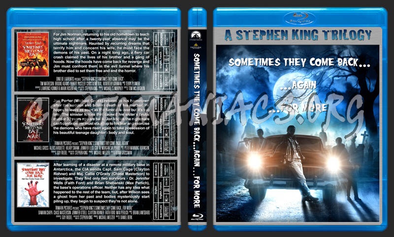 Sometimes They Come Back...Again...For More Triple Feature blu-ray cover